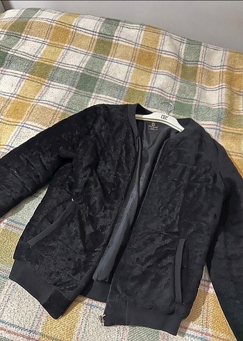 Siyah bomber ceket