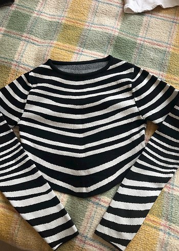 Zebra Desenli  Triko Bluz - Görsel 2