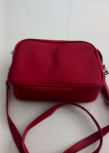 Kırmızı Kadın Çanta Fermuarlı Modern 1 defa kullanıldı - Görsel 6