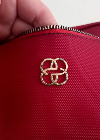 Kırmızı Kadın Çanta Fermuarlı Modern 1 defa kullanıldı - Görsel 3