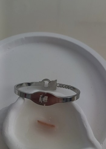 Gri Yılan Desenli Tokalı Kadın Bileklik - Görsel 4