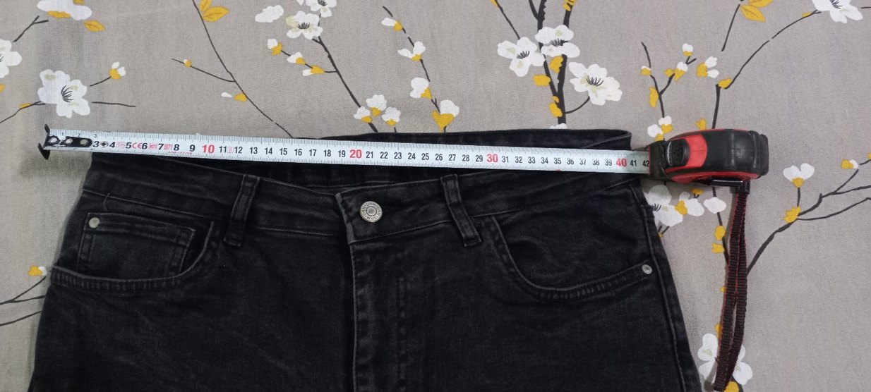 Siyah Rahat Kesim Midi Kadın Jean - Görsel 3