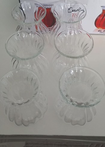 Şeffaf Dalgalı Cam bardak - Görsel 3