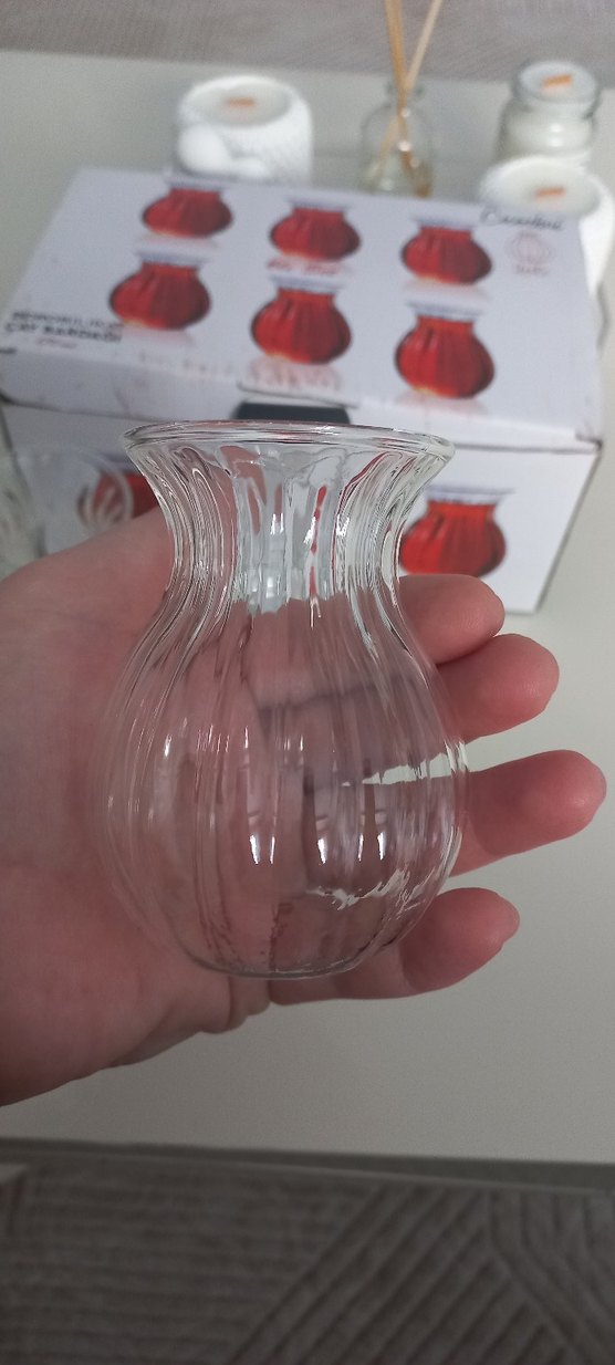 Şeffaf Dalgalı Cam bardak - Görsel 5