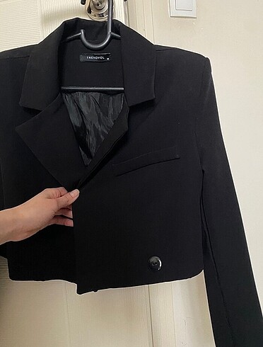 s Beden siyah Renk Kısa Blazer Ceket