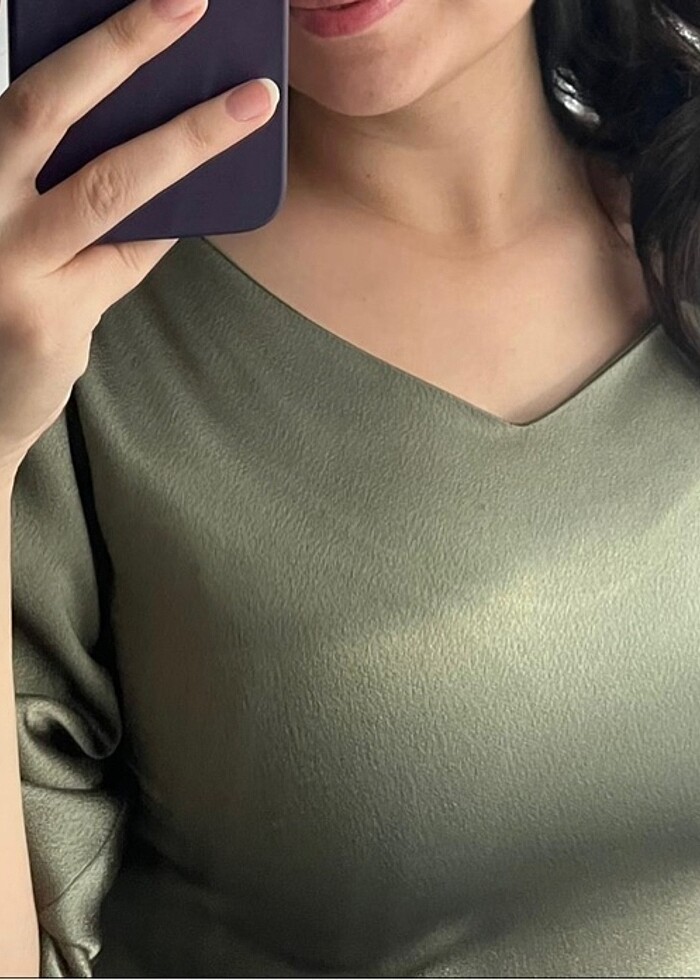 Heleny özel tasarım haki nişan elbisesi - Görsel 3