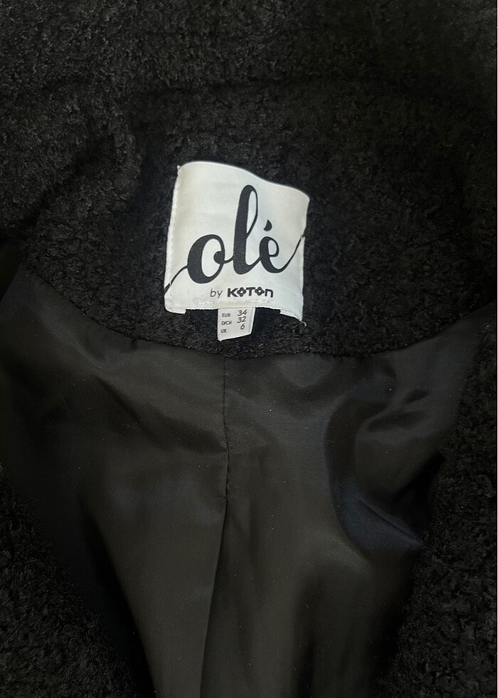 Koton siyah kadın kaban - Görsel 3