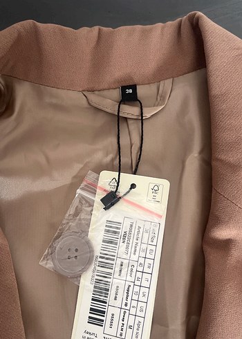 Bej / sütlü kahve Düğmeli Kadın Blazer Ceket - Görsel 2