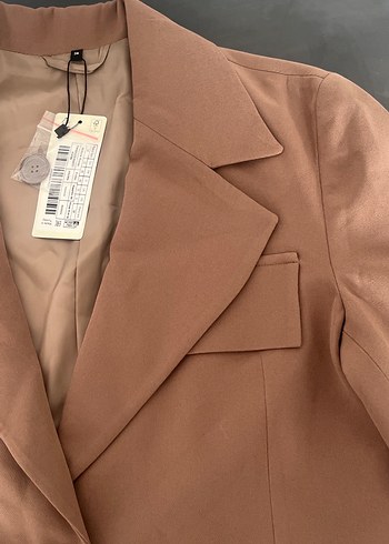 Bej / sütlü kahve Düğmeli Kadın Blazer Ceket - Görsel 4