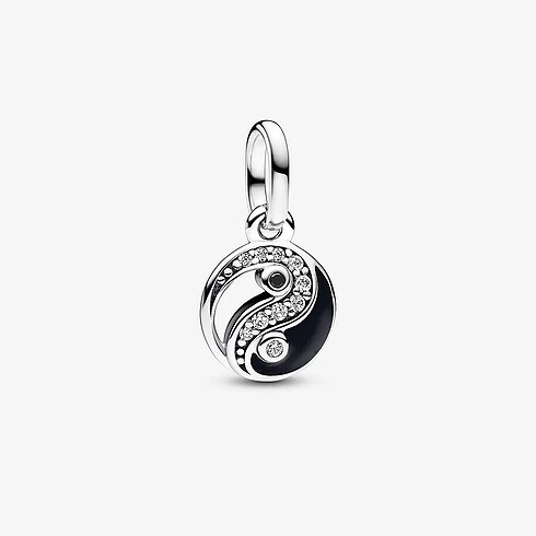 Işıltılı Yin&Yang Mini Sallantılı Charm
