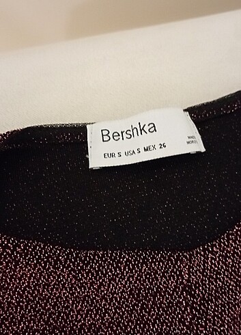 s Beden bordo Renk Bershka bordo simli elbise