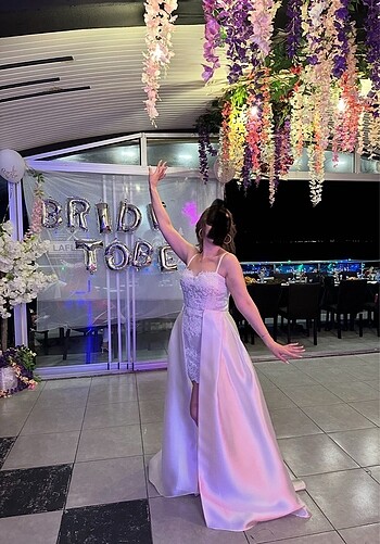 Beyaz Elbise Pelerinli Bride Elbise