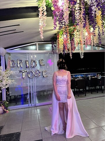 Diğer Beyaz Elbise Pelerinli Bride Elbise