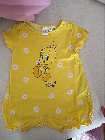 0-3 Ay Beden LC Waikiki Tweety 2li Şort Tulum