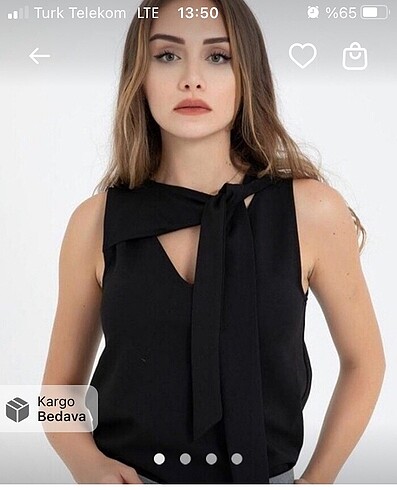Boyundan kuşak bağlamalı bluz