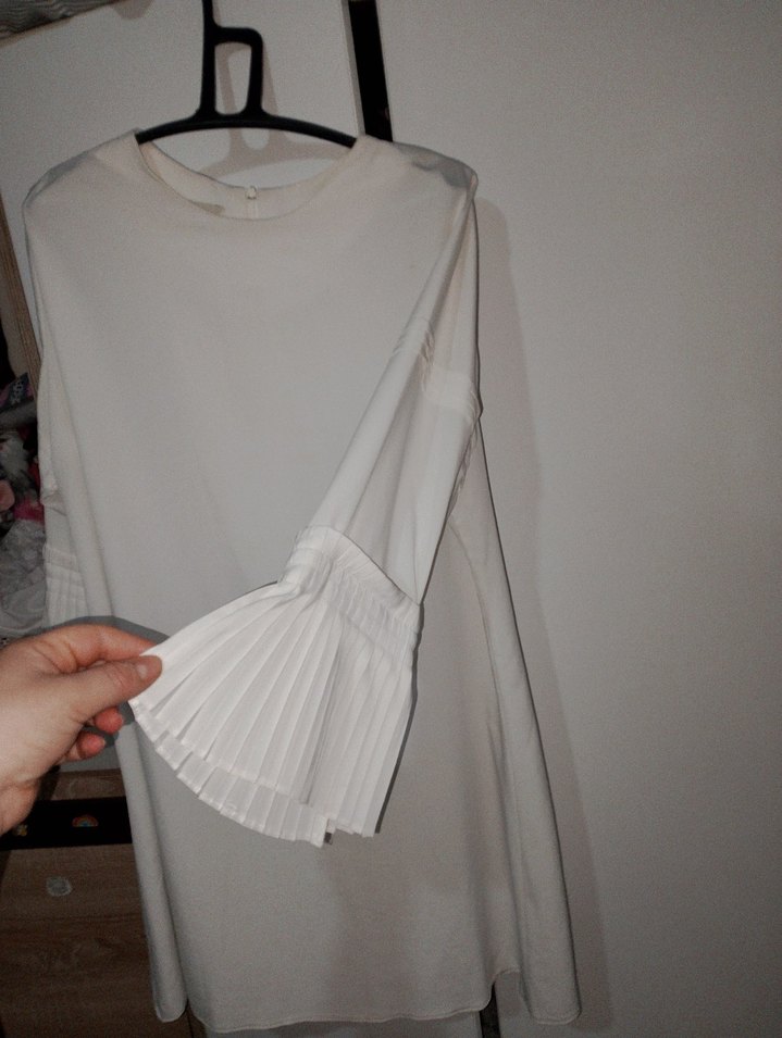 Kolları fırfır detaylı Tunik gömlek - Görsel 2