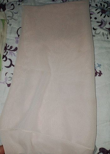 Bej Kadın Drapeli Suni Kumaş Şal - Görsel 3