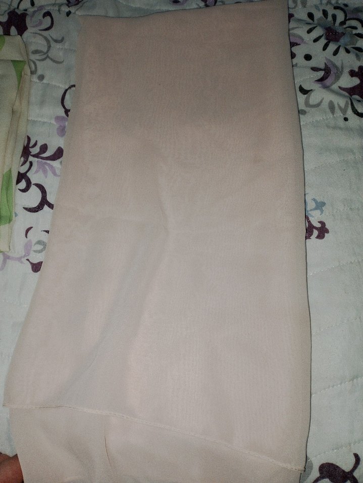 Bej Kadın Drapeli Suni Kumaş Şal - Görsel 3