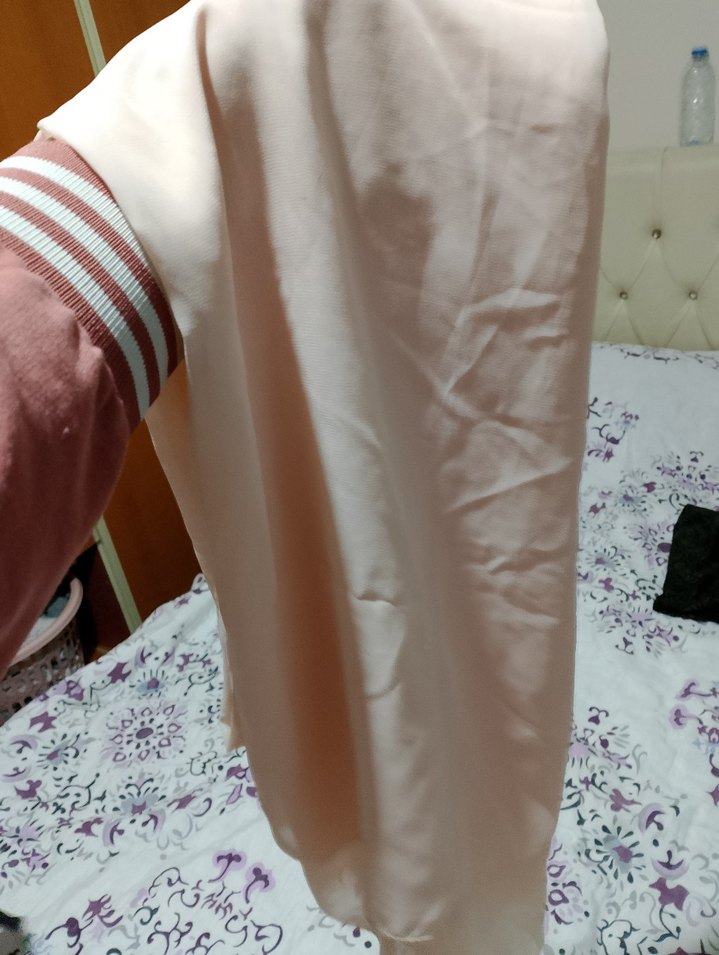 Bej Kadın Drapeli Suni Kumaş Şal - Görsel 2