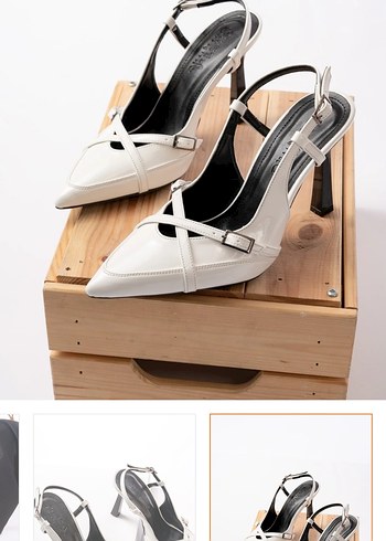 Trendyol & Milla Beyaz Stiletto Topuklu Kadın Ofis Ayakkabısı