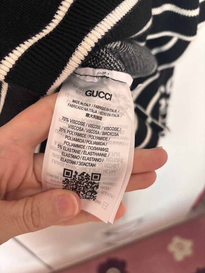 Siyah Desenli Kadın Triko Kazak - Görsel 5