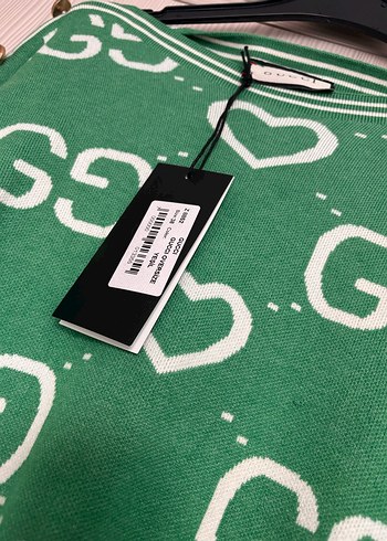 Yeşil Desenli Örgü Kadın Kazak - Görsel 4