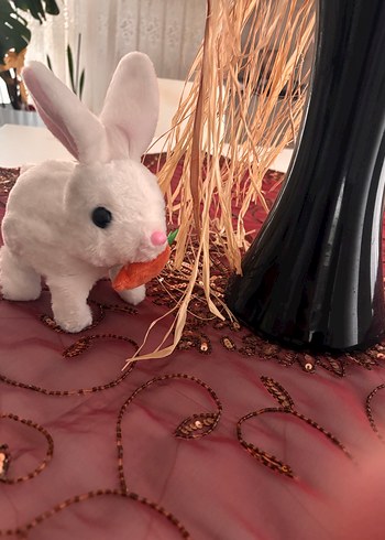 Beyaz Peluş Tavşan Oyuncak - Görsel 2