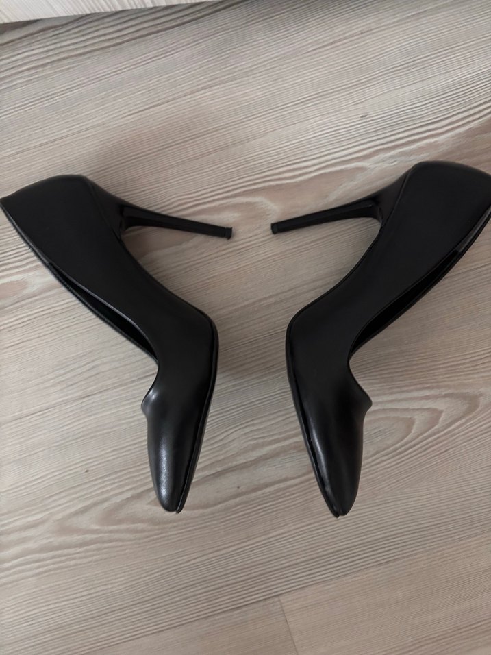 Siyah Rugan Tokalı Stiletto Topuklu Kadın Ayakkabı - Görsel 5