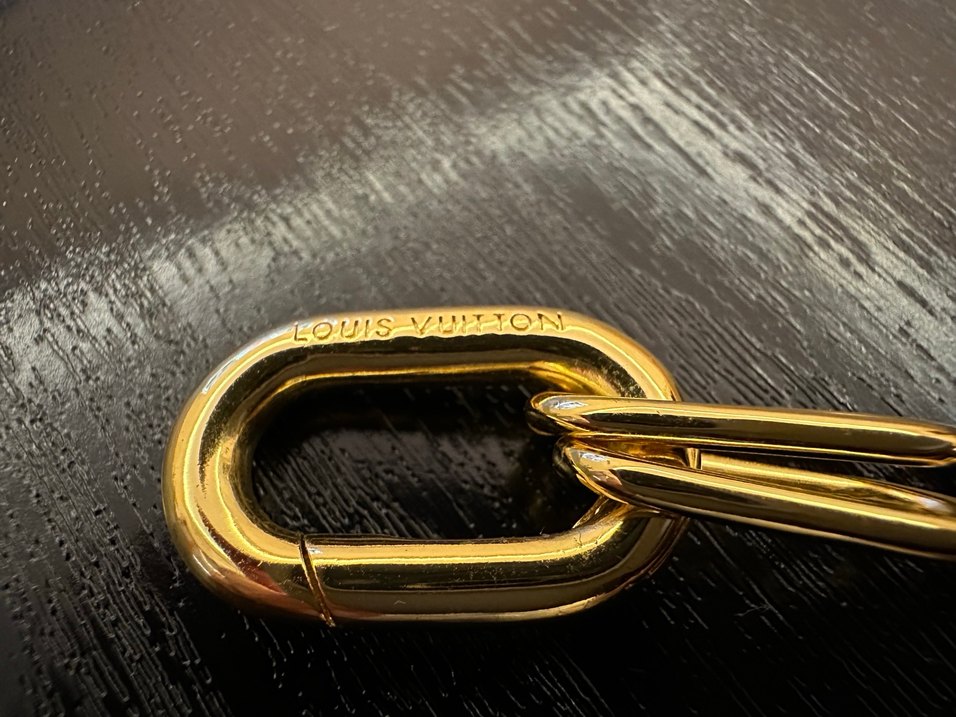 Louis Vuitton Benzeri Altın Renk Zincirli Kadın Kolye ve Küpe - Görsel 4