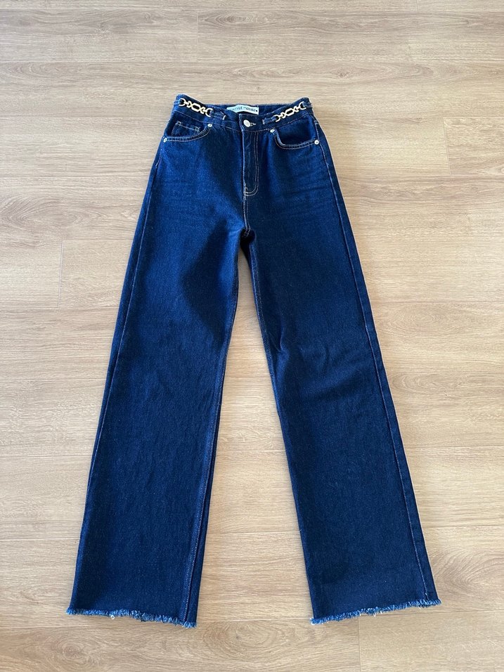 Qustyle Lacivert Kadın Denim Pantolon - Görsel 2