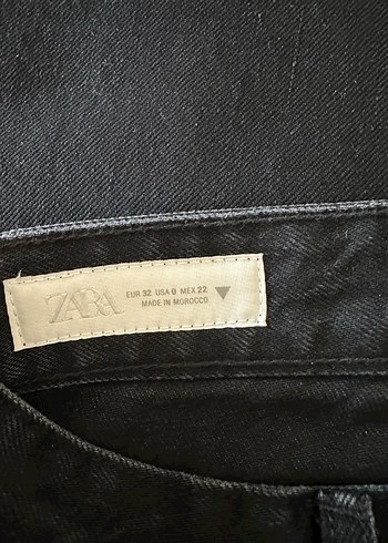 Zara Yüksek Bel Siyah Geniş Paça Kadın Jean - Görsel 7