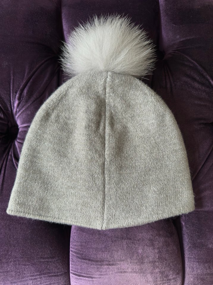 Network Tüylü Ponponlu Gri Kadın Bere - Görsel 3