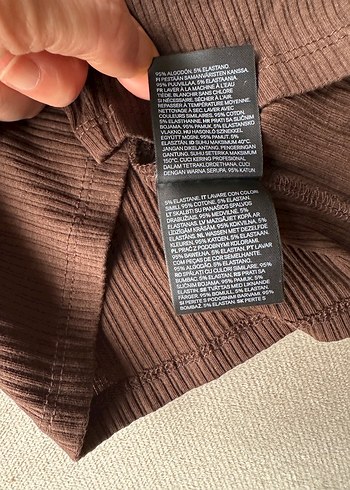 H&M Marka Düğmeli Kahverengi Uzun Kollu Kadın Hırka - Görsel 3