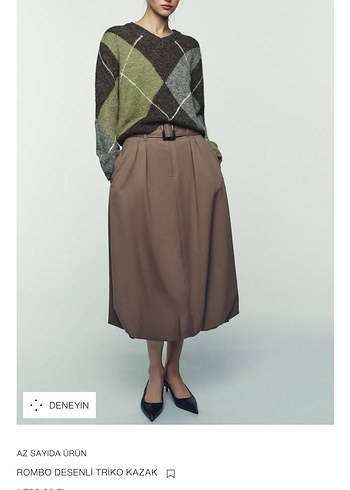 Zara V Yaka Örgü Kadın Kazak - Görsel 2