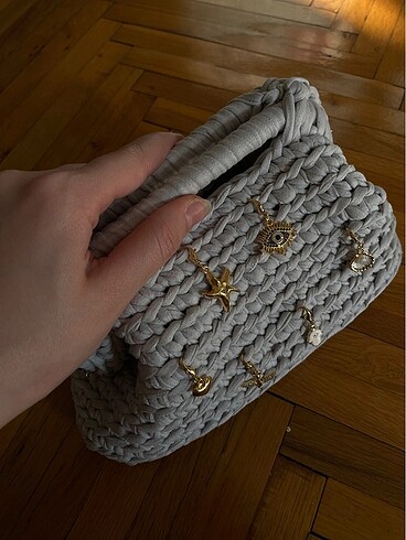  Beden Burslu clutch model midi boy kişiye özel charmlı çanta