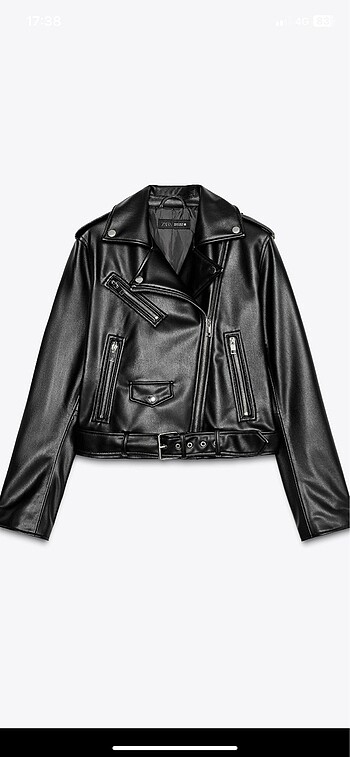ETİKETLİ ZARA CROP DERİ CEKET