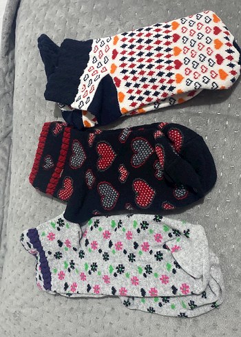 Renkli Desenli Kız Çorapları Seti - Görsel 2