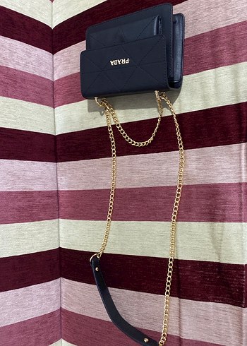 Zincir Detaylı Siyah Deri Kadın Çanta - Görsel 4