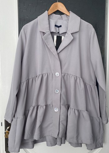 Düğmeli Gri Midi tunik - Görsel 2