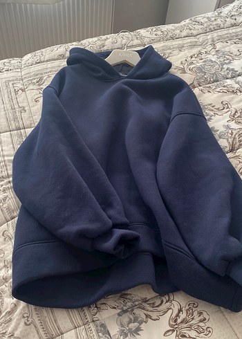 Kadın Lacivert Kapüşonlu Sweatshirt - Görsel 3