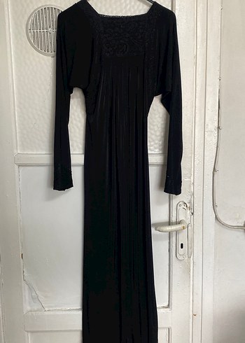 Siyah Uzun Kollu Salaş Kadın Elbise - Görsel 3