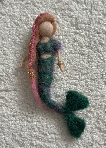 Renkli Yün Deniz Kızı Bebek - Görsel 2