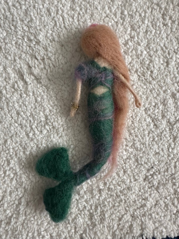 Renkli Yün Deniz Kızı Bebek - Görsel 3