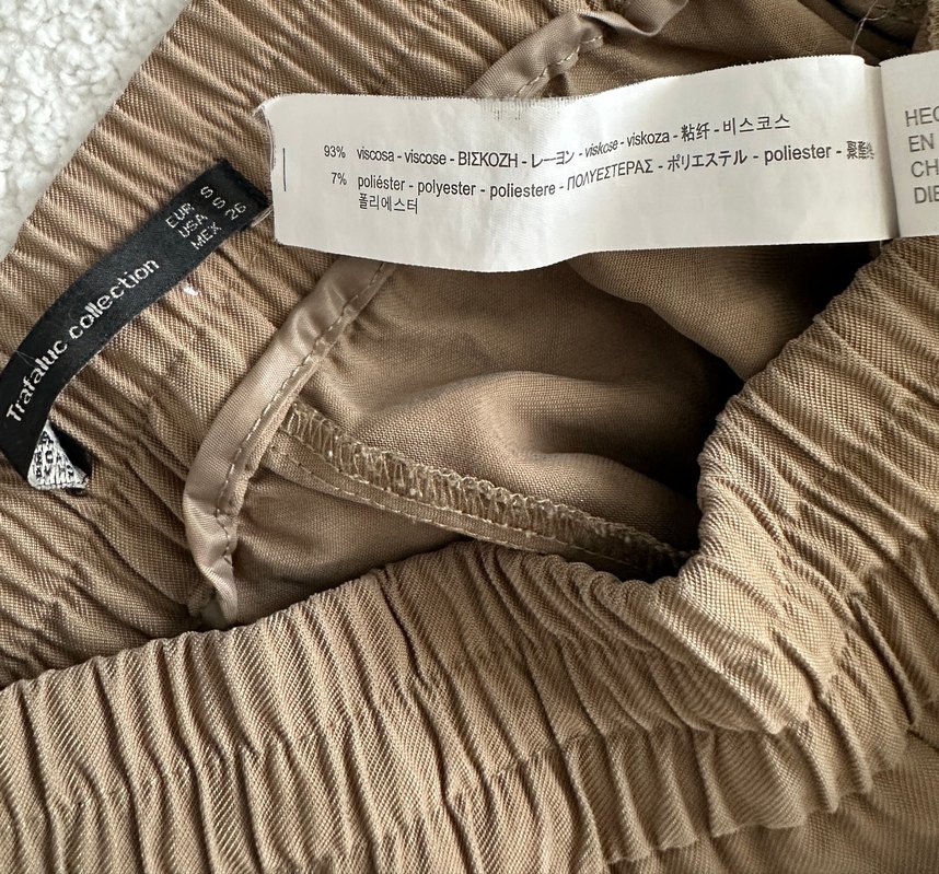 Zara Bej Kadın Bol Kesim Pantolon - Görsel 4