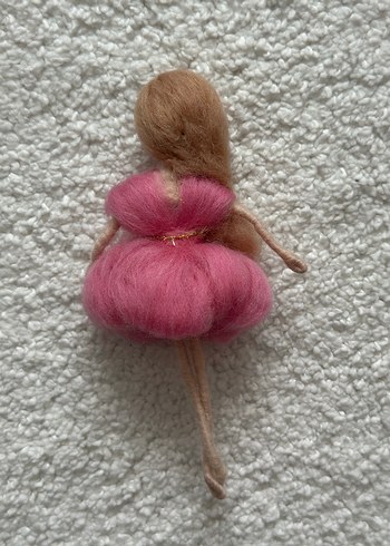 Pembe Yün Kumaştan Büyük Boy Bebek - Görsel 3