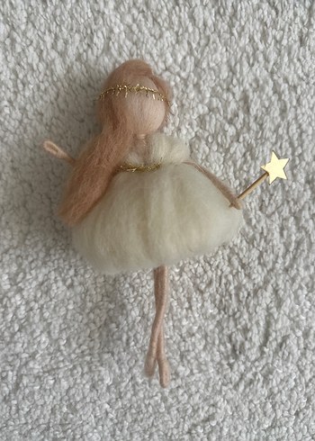 Beyaz Pastel Renkli El Yapımı Peri  Bebek - Görsel 3