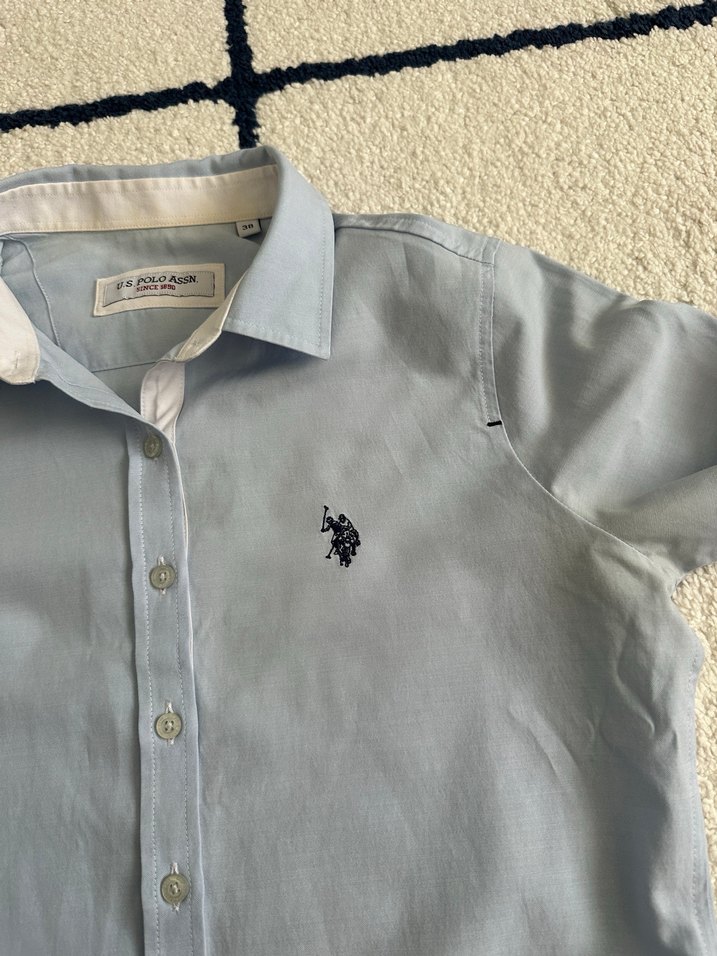 Mavi Kadın Pamuklu Uzun Kollu Gömlek - Görsel 4