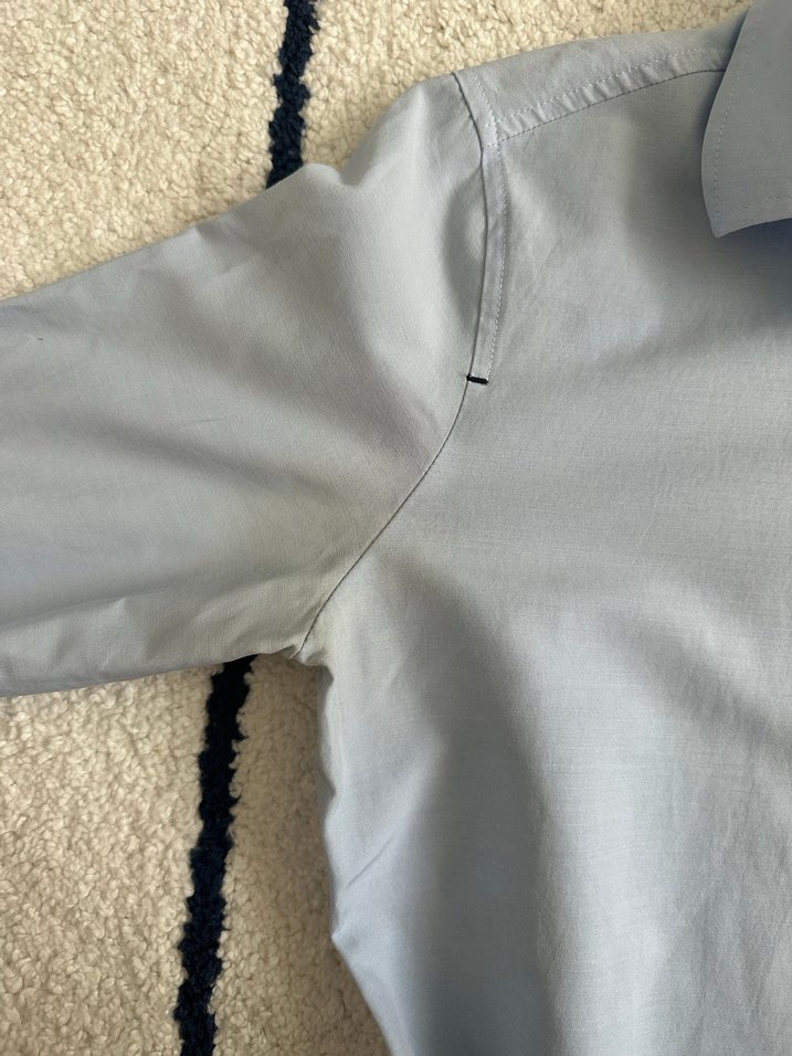 Mavi Kadın Pamuklu Uzun Kollu Gömlek - Görsel 3