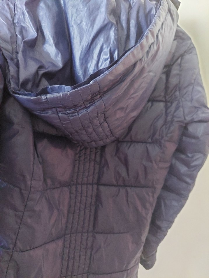 Fermuarlı Lacivert Kız çocuk Kışlık Mont xs - Görsel 4