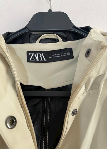 Zara Kadın Bej Su Geçirmez Trençkot - Görsel 3